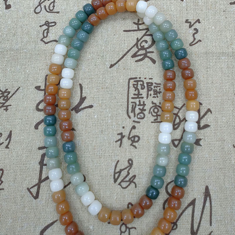 Buddha Stones 108 cuentas Mala gradiente semilla Bodhi Tara verde Buda grabado paz armonía pulsera