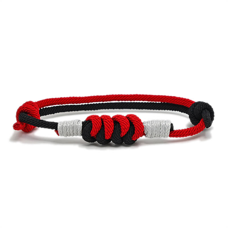 Pulsera de hilo trenzado con fuerza de nudo King Kong de diseño simple con Buddha Stones