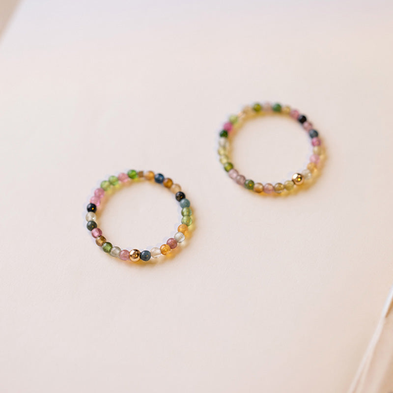 Anillo de amor positivo con turmalina natural de Buddha Stones