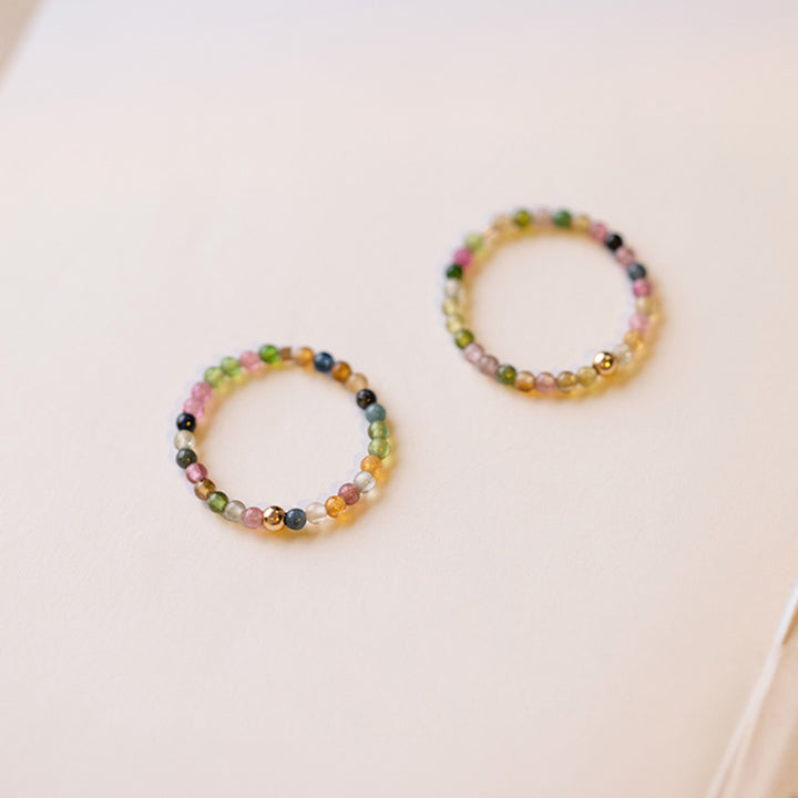 Anillo de amor positivo con turmalina natural de Buddha Stones