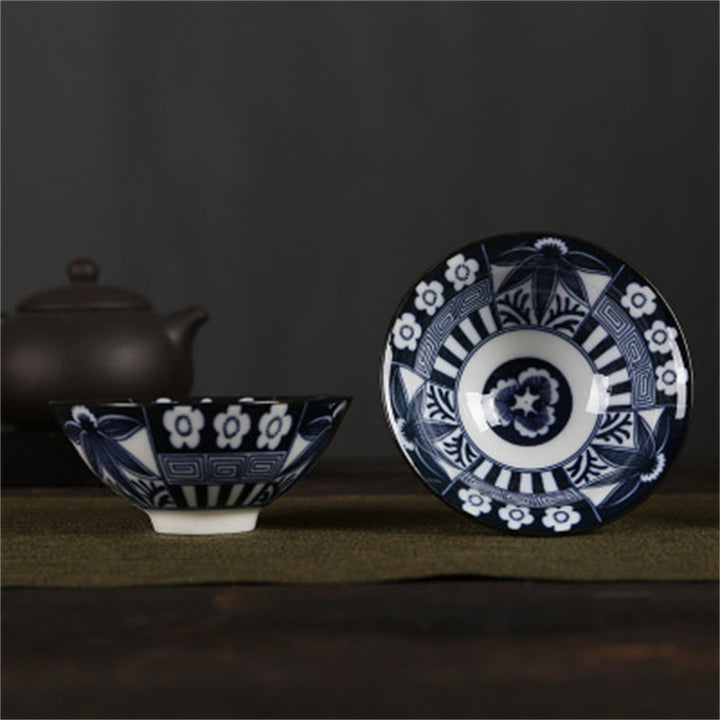 Taza de té de Buddha Stones, flores, carácter Fu, montañas, loto, flores de cerezo, taza de té de Kung Fu