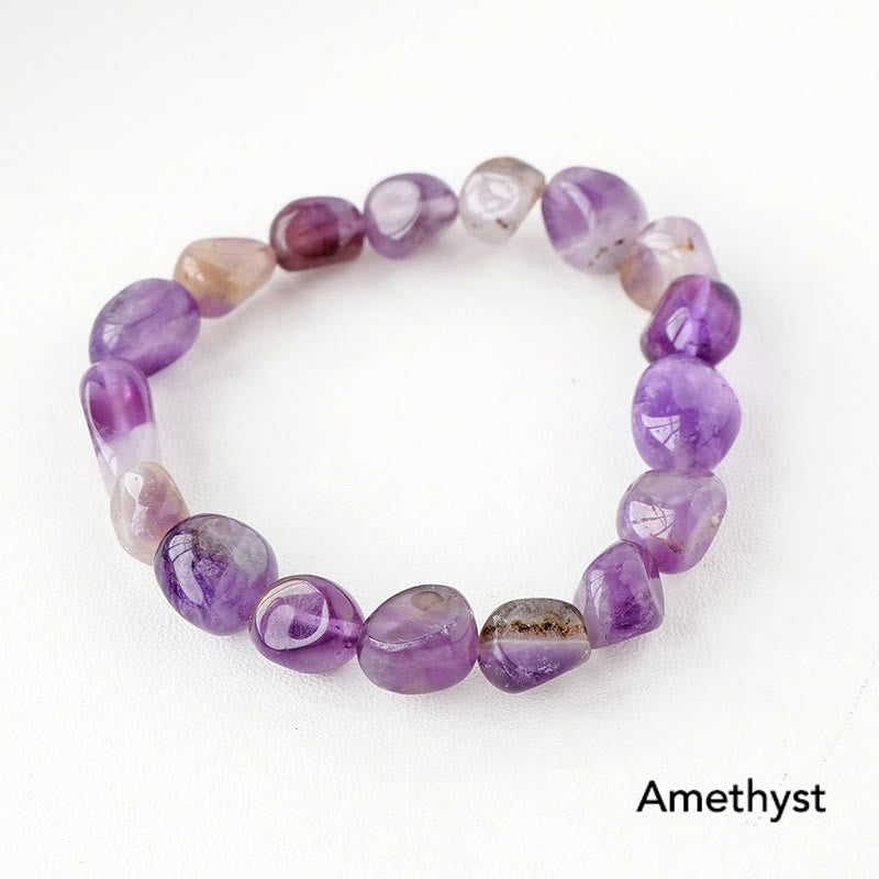 Pulsera de conciencia espiritual de piedra de cristal de forma irregular natural