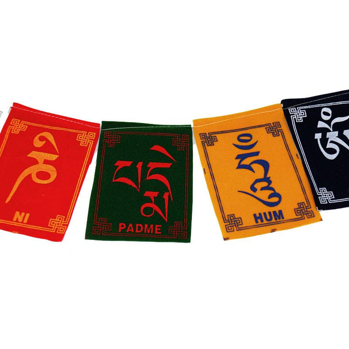 Bendición tibetana Caballo de viento Om Mani Padme Hum Bandera de oración para coche al aire libre - image 11