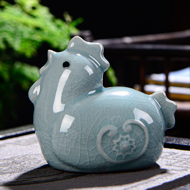 Buddha Stones zodiaco chino riqueza cerámica té mascota hogar estatuilla decoración