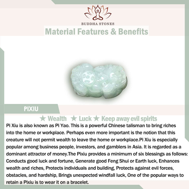Buddha Stones FengShui Jade PiXiu bendición coche colgante decoración