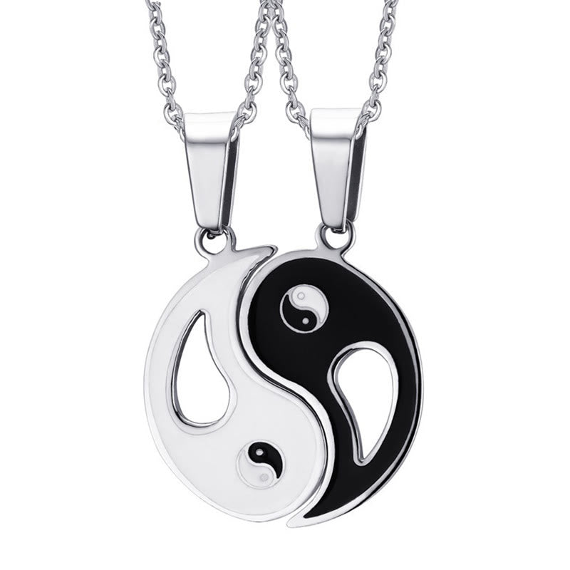 2 piezas collar de pareja con colgante Yin Yang