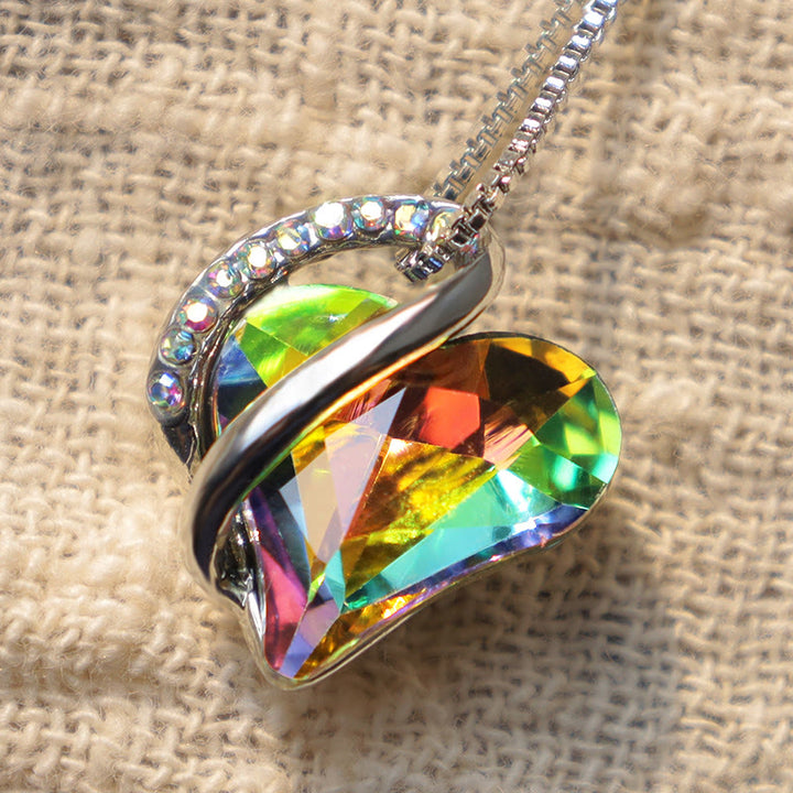 Colgante de collar de energía curativa con piedra natal de corazón de amor de Buddha Stones