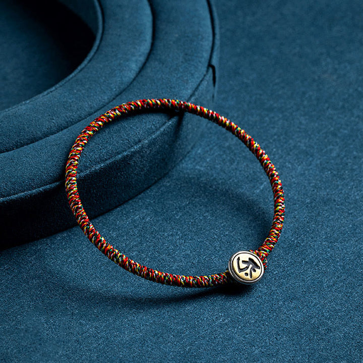 Pulsera de cuerda colorida hecha a mano con Buddha Stones de Plata de Ley 925 del zodíaco chino, protección de Buda natal - image 8