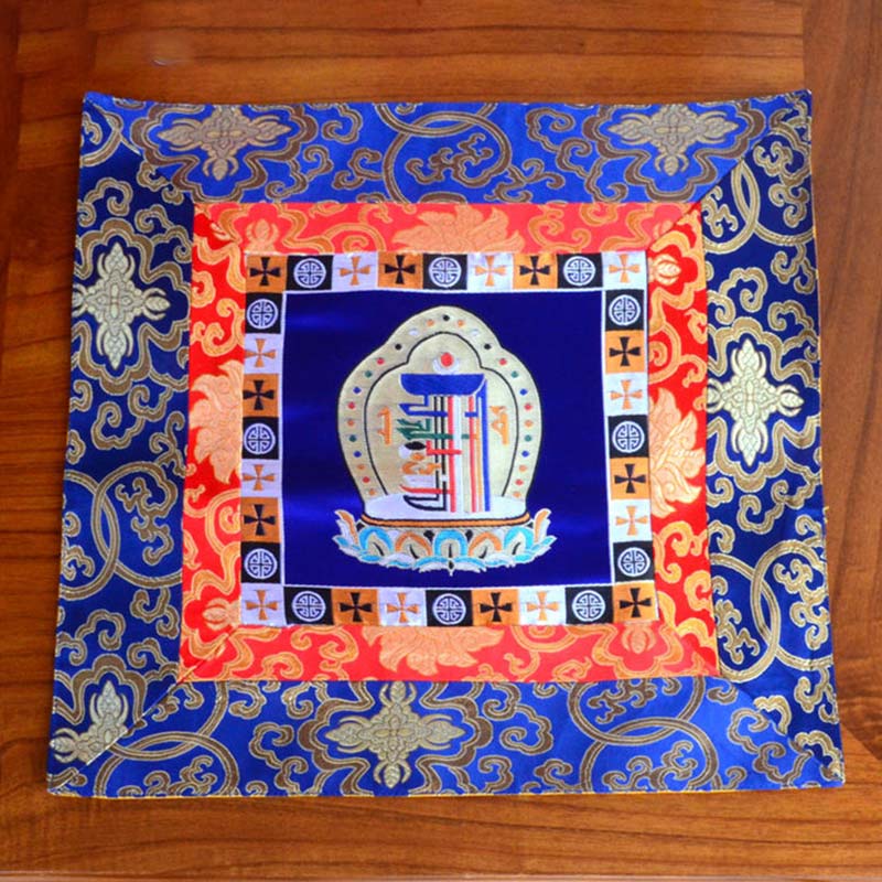 Oración Altar Mat Meditación Fuerza Nudo Sin Fin Vajra Man-Bcu Kalachakra Símbolos Auspiciosos