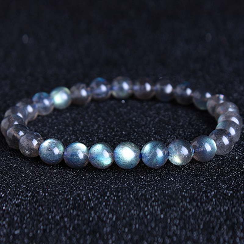 Pulsera de cuentas curativas de piedra lunar natural de piedras de Buddha Stones - image 7