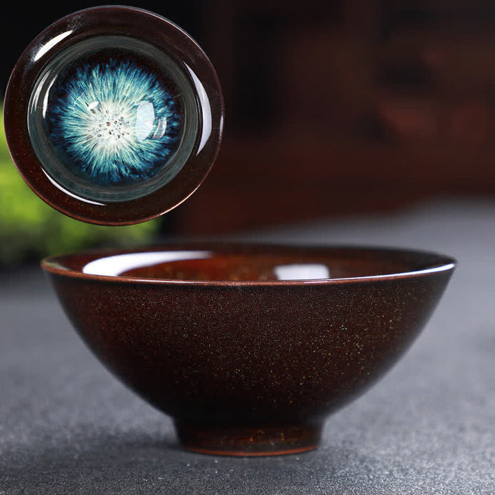 Tazas de té de cerámica coloridas con Buddha Stones para el hogar y la oficina