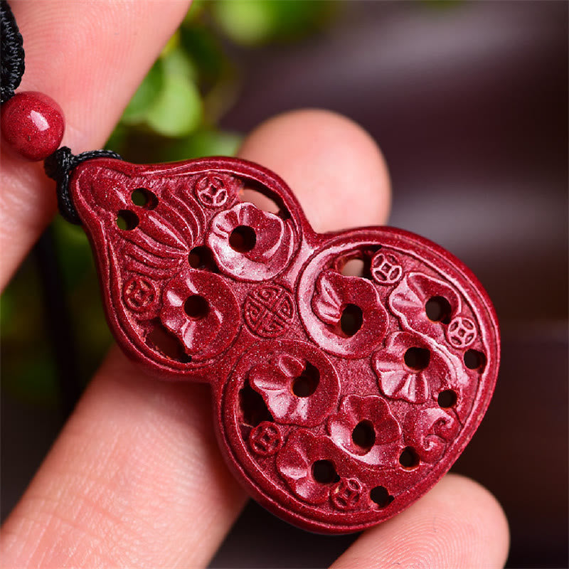 Buddha Stones, Buda sonriente, Yin Yang, calabaza del zodiaco chino, colgante de collar con bendición de cinabrio Natural - image 24