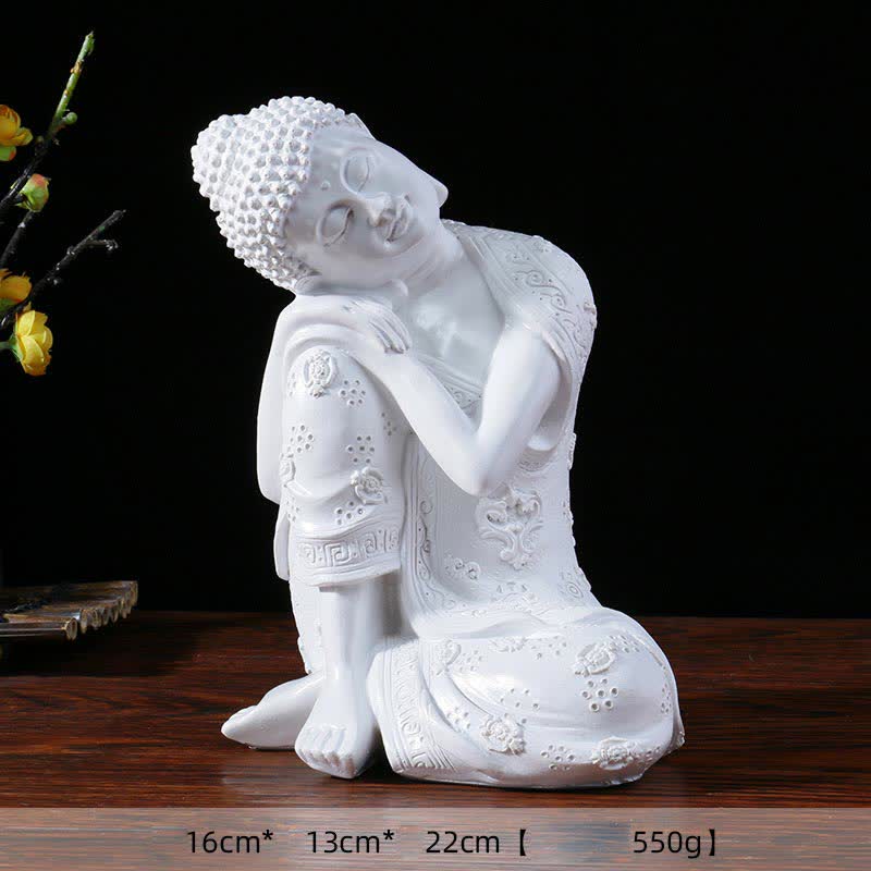Decoración de estatua de resina de serenidad de Buda meditante tibetano - image 7