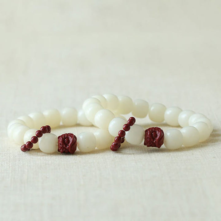 Buddha Stones Natural Bodhi Semilla Cinabrio Bailando León Encanto Sabiduría Armonía Muñeca Mala