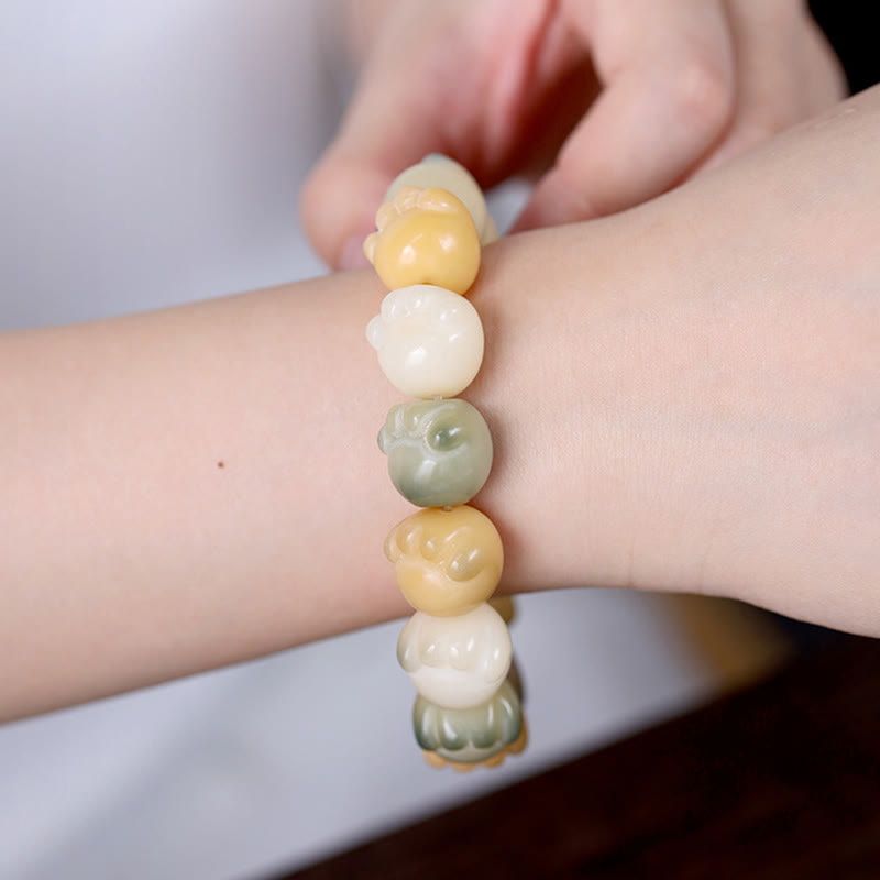 Pulsera de armonía tranquila con Buddha Stones , semillas Bodhi multicapa, linda pata de gato - image 7