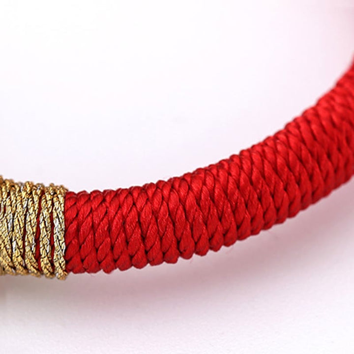 Pulsera de cuerda trenzada de la suerte de cinco elementos con nudo King Kong colorido hecho a mano tibetano con Buddha Stones