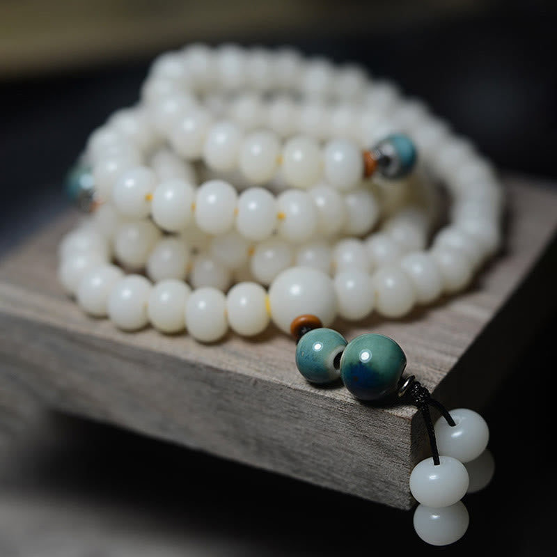 Buddha Stones 108 cuentas Mala semilla Bodhi mantener alejados los espíritus malignos pulsera tranquila