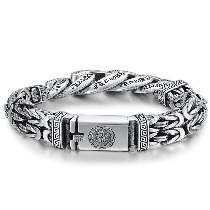 Pulsera de pureza de paz grabada con Buddha Stones Om Mani Padme Hum