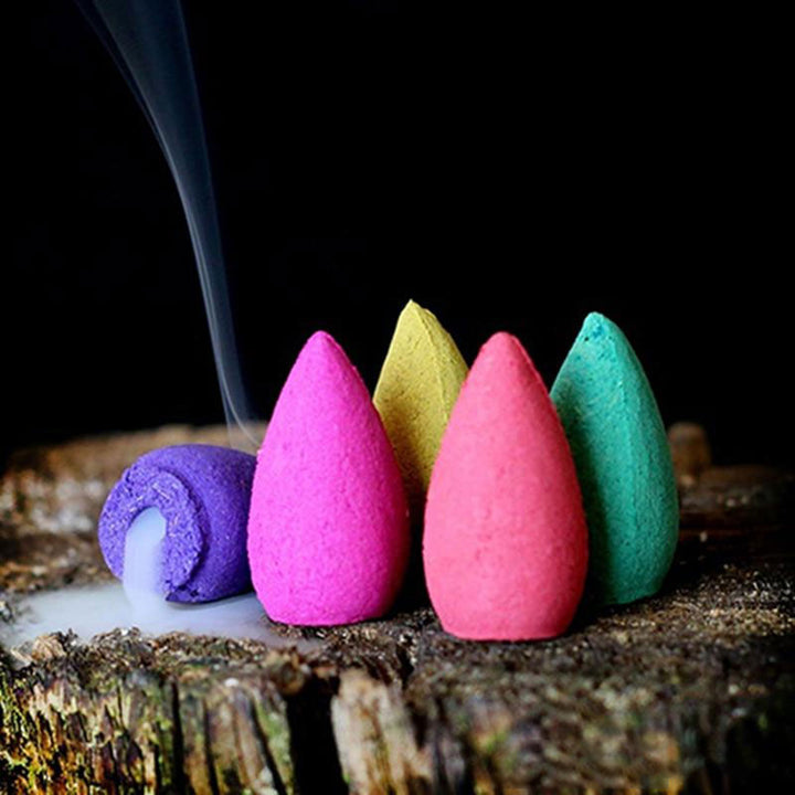 Paquete de 50 conos de incienso de reflujo de aroma mixto Buddha Stones