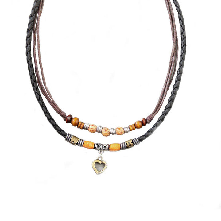 Pulsera con colgante y collar curativo con cuentas con diseño de corazón de amor de Buddha Stones