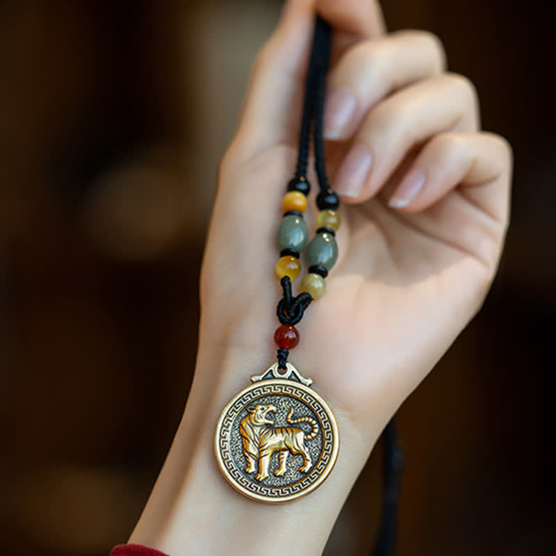12 colgante del collar de la fortuna de la riqueza del zodiaco chino - image 8