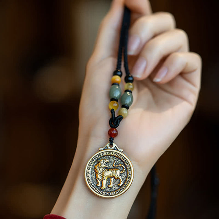 12 colgante del collar de la fortuna de la riqueza del zodiaco chino - image 8