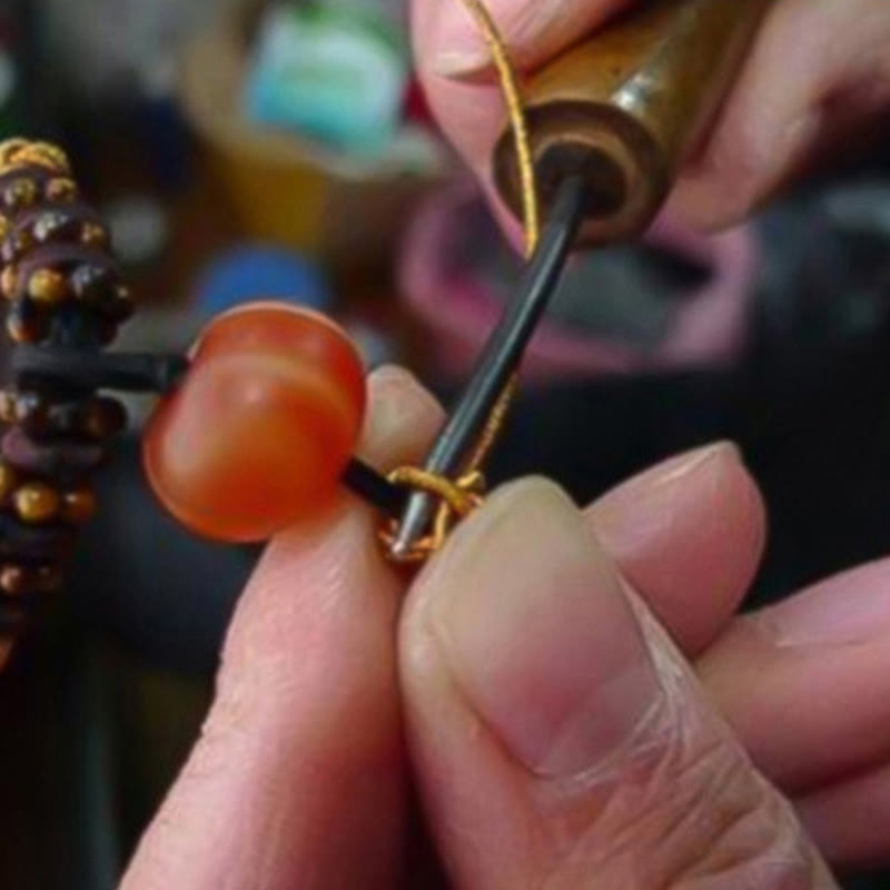 Pulsera trenzada de protección de la suerte con nudo King Kong, amuleto tibetano hecho a mano con Buddha Stones - image 16