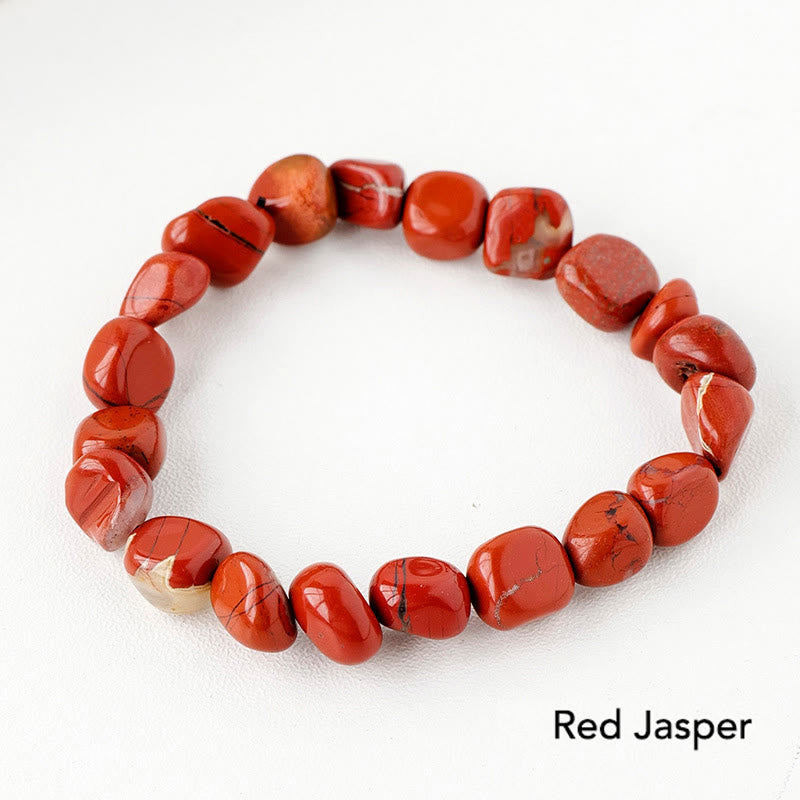 Pulsera de conciencia espiritual de piedra de cristal de forma irregular natural