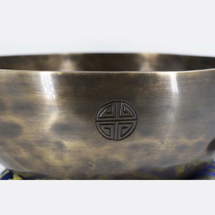 Cuenco tibetano de luna llena con arcoíris lunar, hecho a mano para sanación y meditación. Juego de cuencos de sonido de energía positiva. - image 13