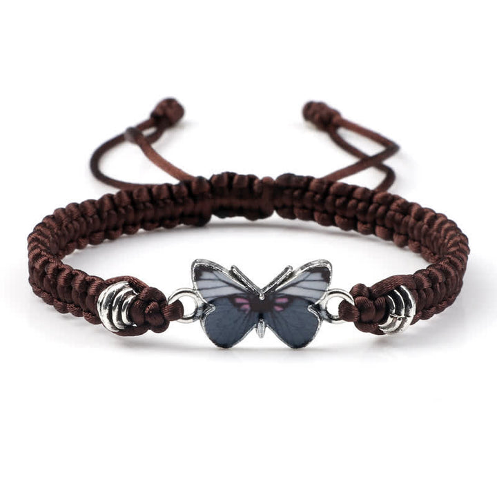Pulsera con dije de hilo de amor y libertad de mariposa con Buddha Stones