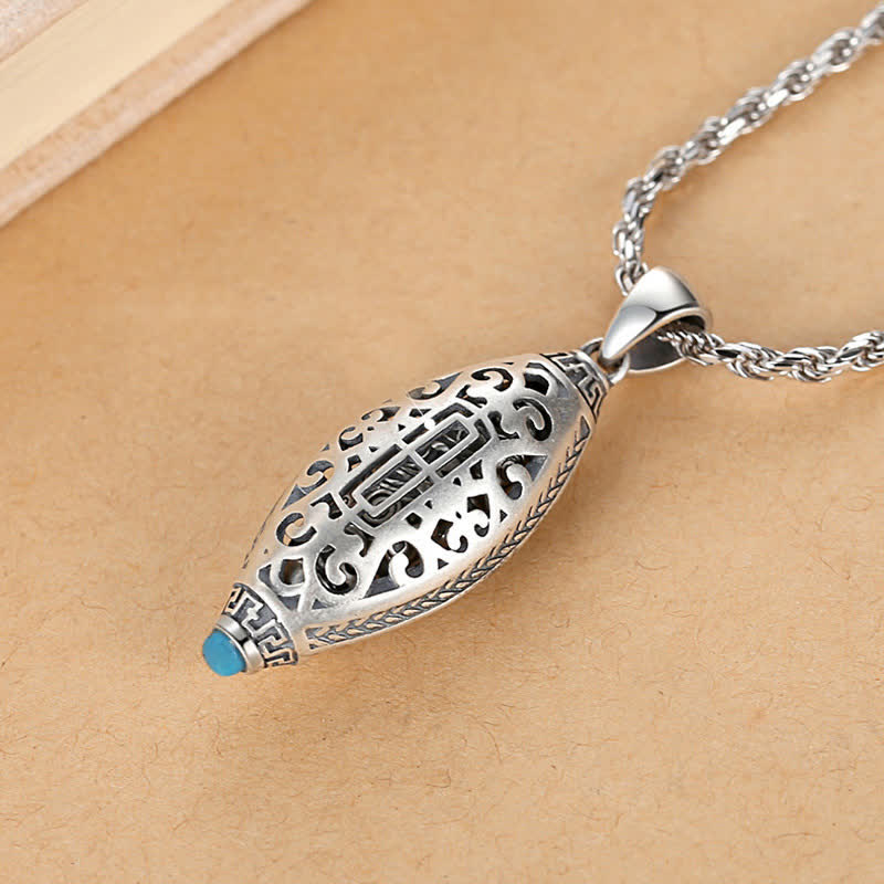 Collar de protección con Buddha Stones Tibet Om Mani Padme Hum, colgante giratorio - image 5