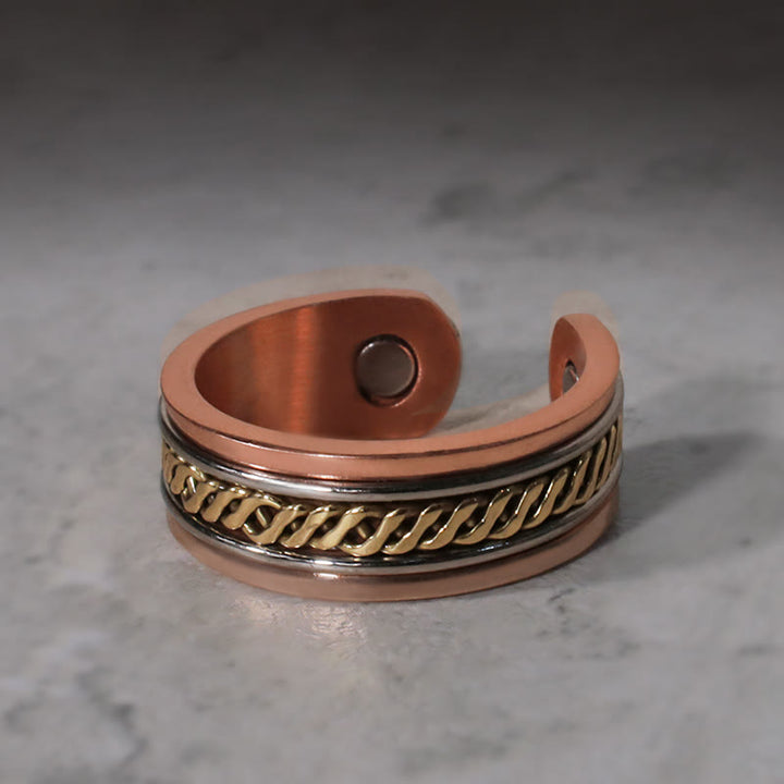 Brazalete ajustable con equilibrio de cobre magnético de Buddha Stones