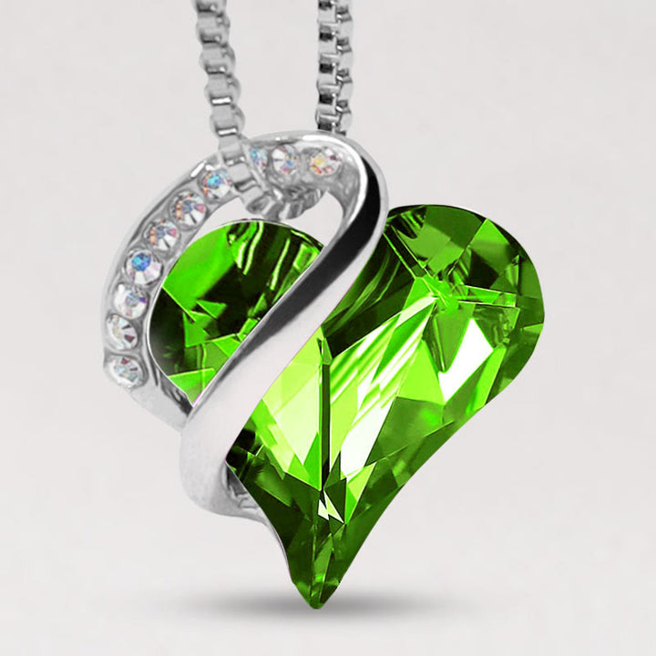 Colgante de collar de energía curativa con piedra natal de corazón de amor de Buddha Stones