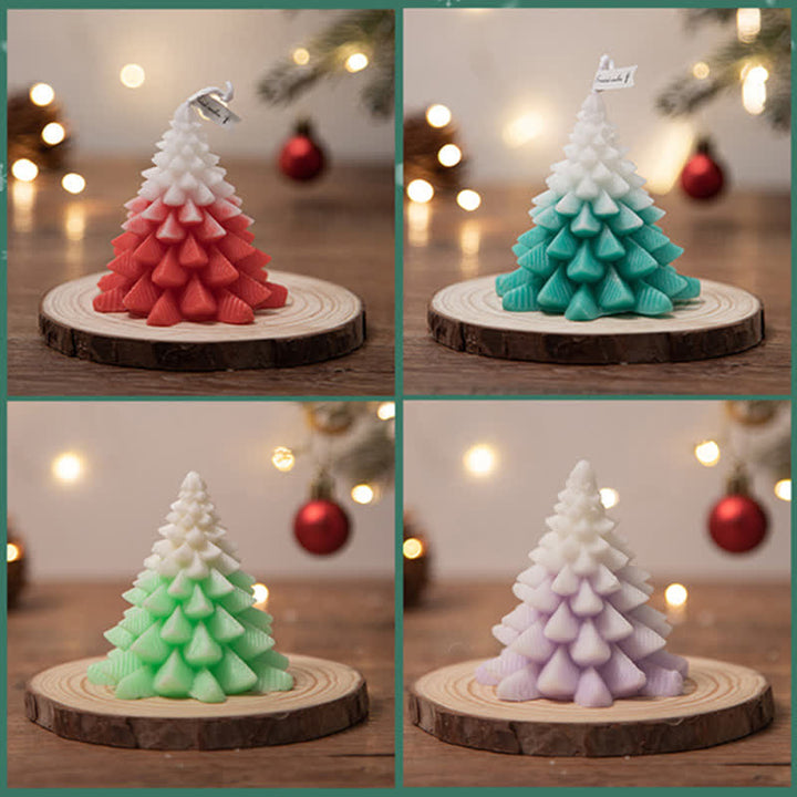 Regalo de vela de cera de soja perfumado árbol de Navidad para amigos de la familia