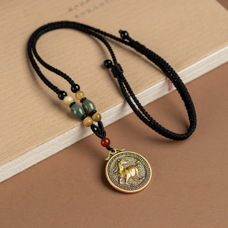 12 colgante del collar de la fortuna de la riqueza del zodiaco chino - Caballo - image 19