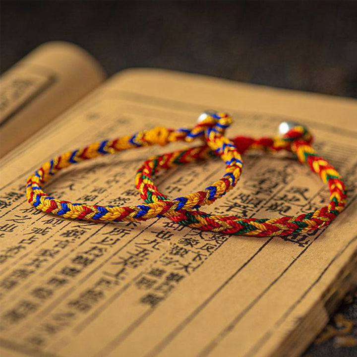 Buddha Stones &quot;Que seas buena fortuna y éxito&quot; Pulsera Suerte Multicolor