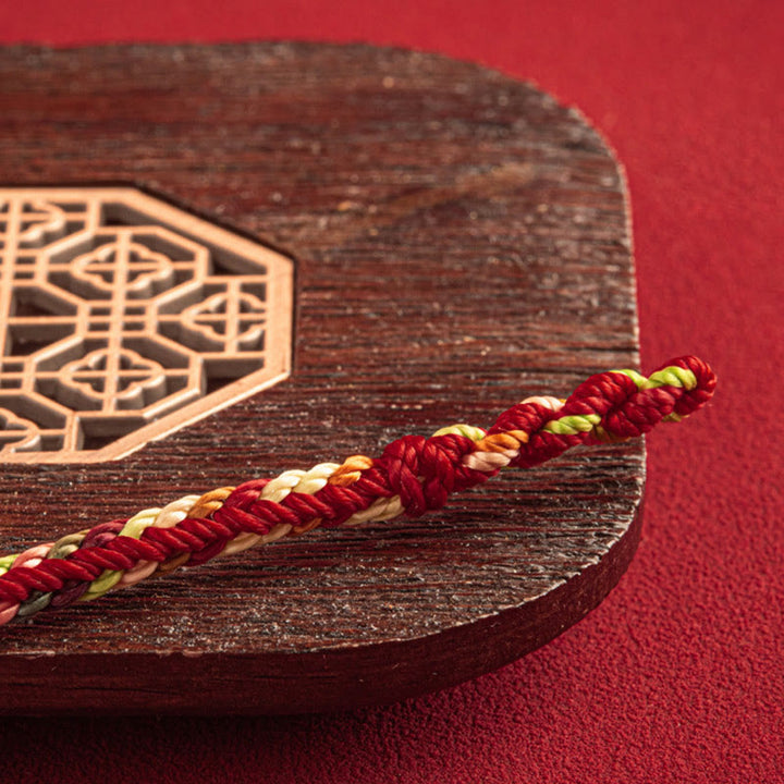 Pulsera multicolor con Buddha Stones &quot;Que estés seguro y afortunado en el próximo año&quot;