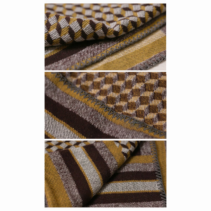 Mantón tibetano de Buddha Stones , patrón clásico, bufanda de viaje cálida y acogedora para invierno - image 7