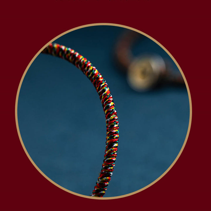 Pulsera de cuerda colorida hecha a mano con Buddha Stones de Plata de Ley 925 del zodíaco chino, protección de Buda natal - image 12