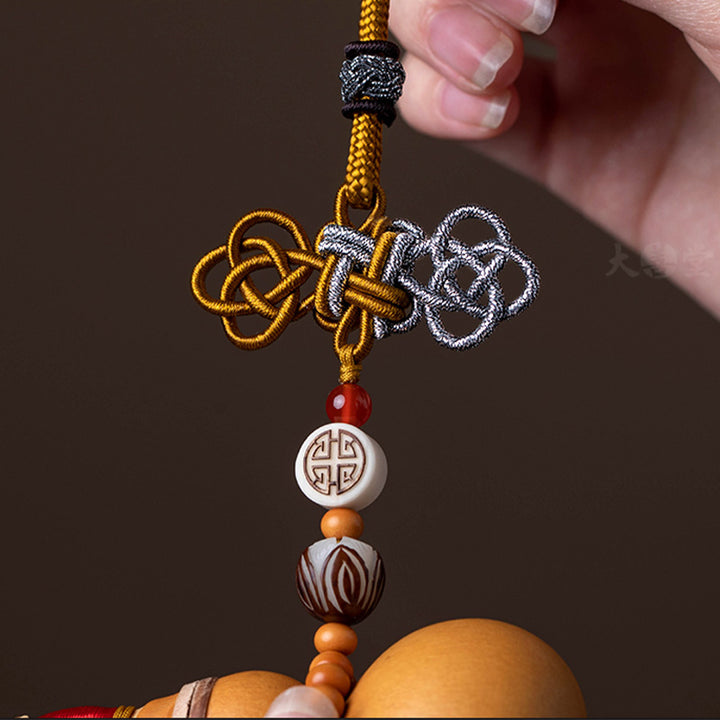 Buddha Stones, monedas Feng Shui, calabaza, nudo chino, monedas de la suerte, cinco emperadores, dinero, riqueza, decoración de borlas