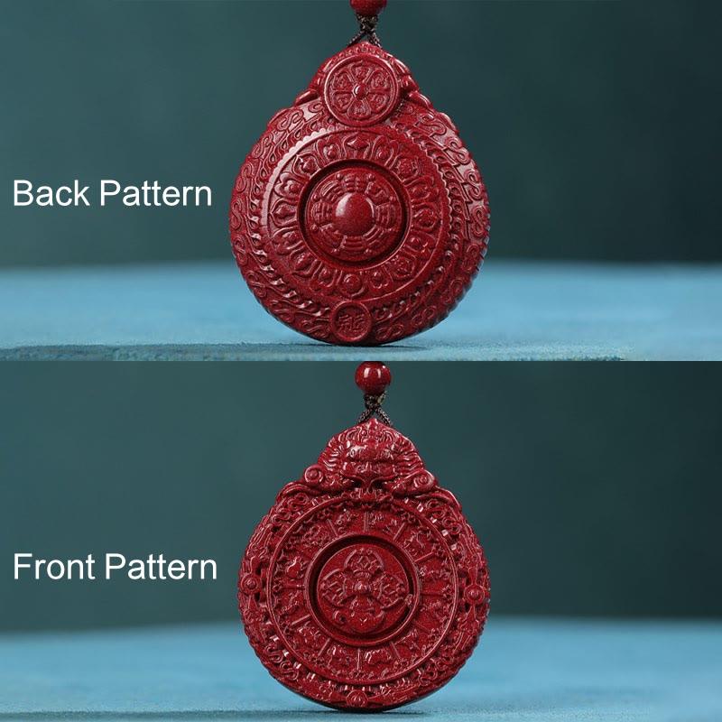 Buddha Stones del zodiaco chino, amuleto de Bagua de cinabrio Natural, colgante para mantener alejados los espíritus malignos - image 5