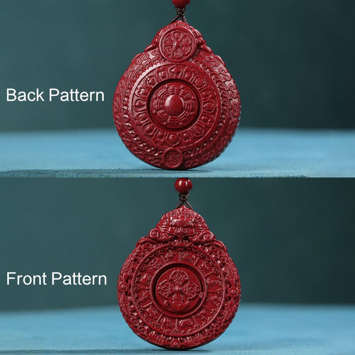 Buddha Stones del zodiaco chino, amuleto de Bagua de cinabrio Natural, colgante para mantener alejados los espíritus malignos - image 5