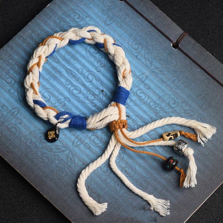 Pulsera de la suerte hecha a mano con Buddha Stones del Tíbet Zakiram diosa de la riqueza Thangka