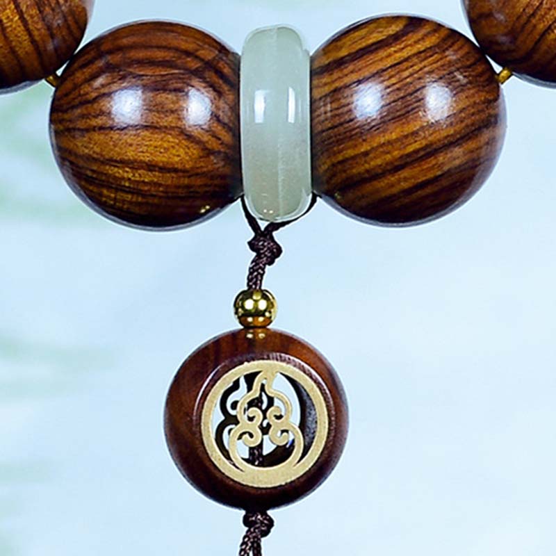 Pulsera con dije de Buddha Stones, palisandro, calidez, calma