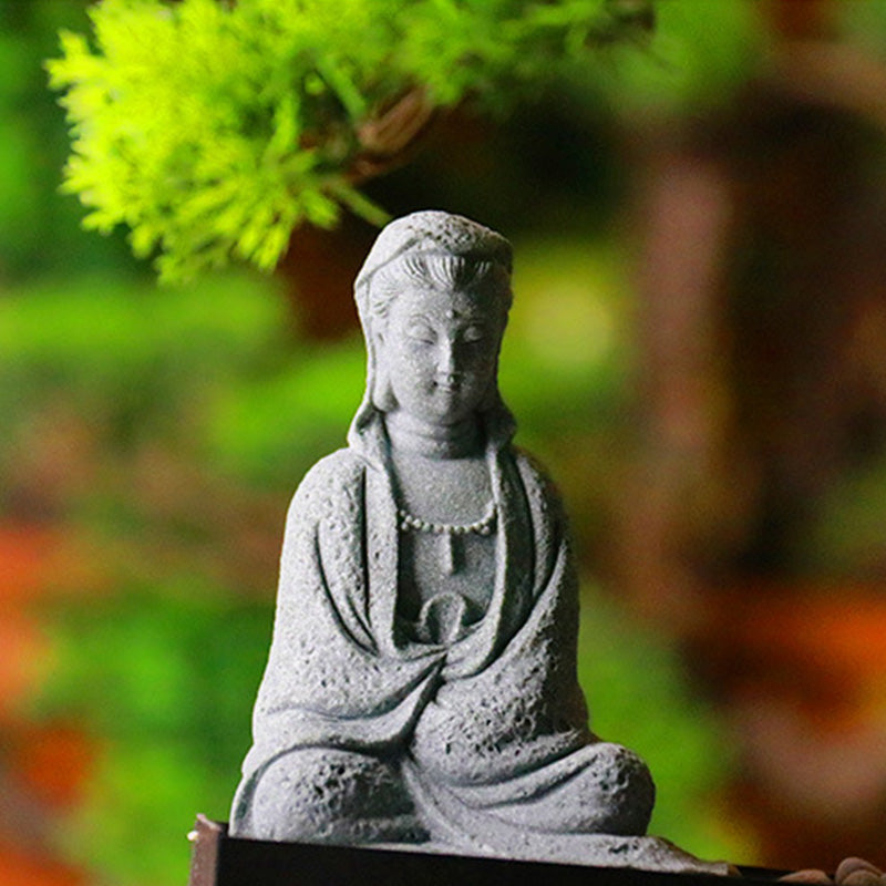Buddha Stones Estatua de Avalokitesvara Bendición Decoración del hogar
