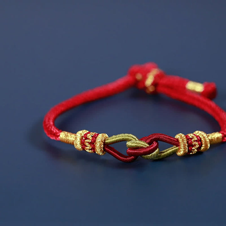 Pulsera de hilo trenzado con Buddha Stones, hecha a mano, anudada, fuerza de la fe