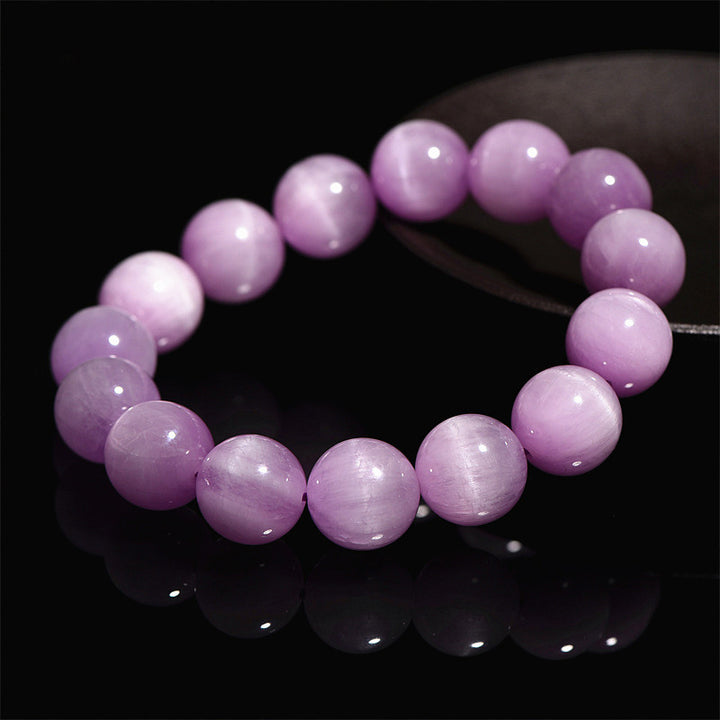 Pulsera de crecimiento espiritual de amor de kunzita natural con Buddha Stones