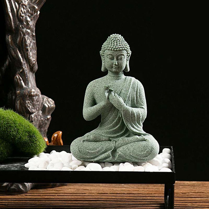 Estatua tibetana de meditación, contemplación, Buda, serenidad, compasión, decoración