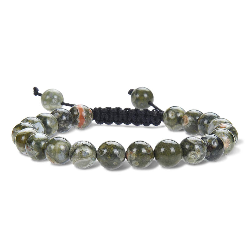 Pulsera de macramé ajustable unisex con cuentas de cristal de piedras preciosas de poder curativo natural de Buddha Stones