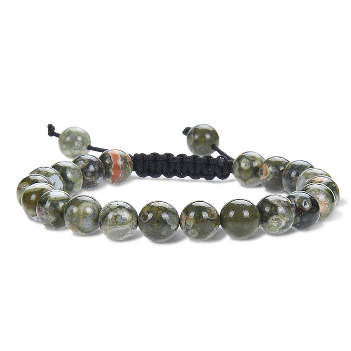 Pulsera de macramé ajustable unisex con cuentas de cristal de piedras preciosas de poder curativo natural de Buddha Stones